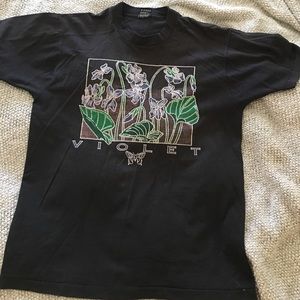VINTAGE BLACK VIOLET T-SHIRT SIZE M/L